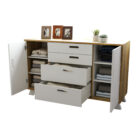 Comoda-Nordic-2-puertas-4-cajones-140-abierta