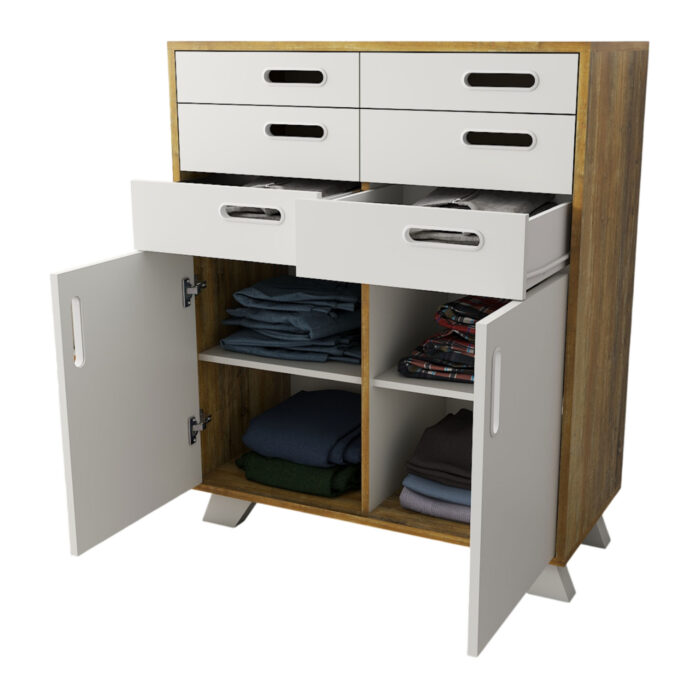 Comoda-Nordic-2-puertas-6-cajones-abierta Comoda-Nordic-2-puertas-6-cajones-abierta