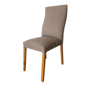 Sillas respaldo tapizado curvo patas madera